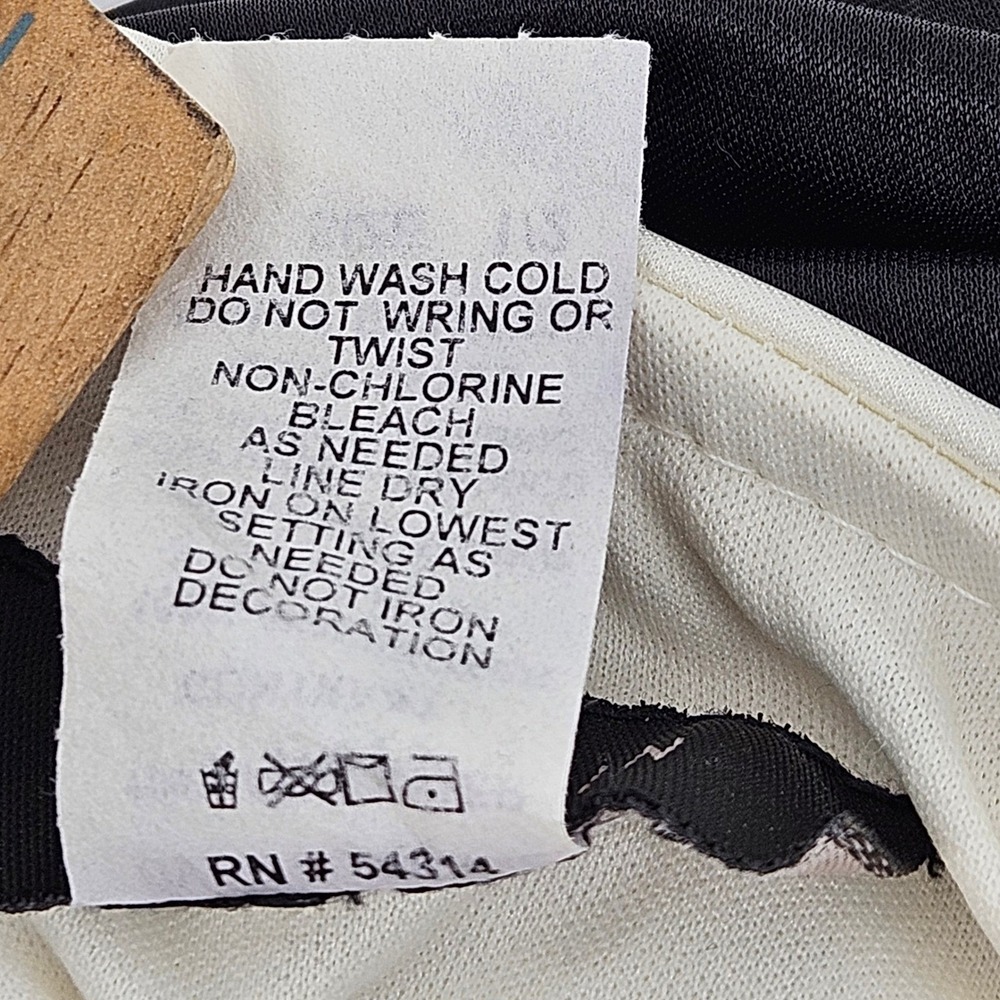 Black & Ivory One Shoulder Ruched Formal Party Dress Size 1‎ Mardi Gras Prom - Picture 8 of 10